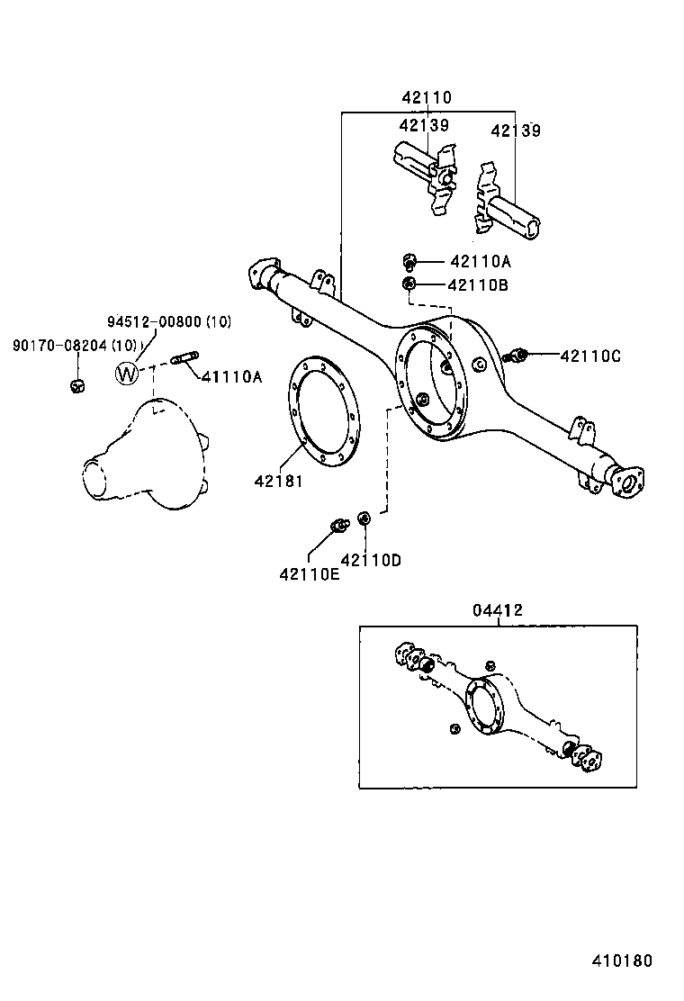 04412-30060 GASKET KIT, REAR DIFFERENTIAL CARRIER product image