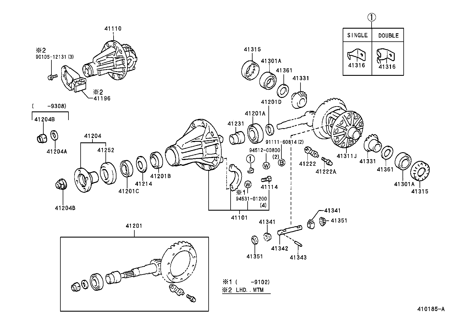 04412-30060 GASKET KIT, REAR DIFFERENTIAL CARRIER product image