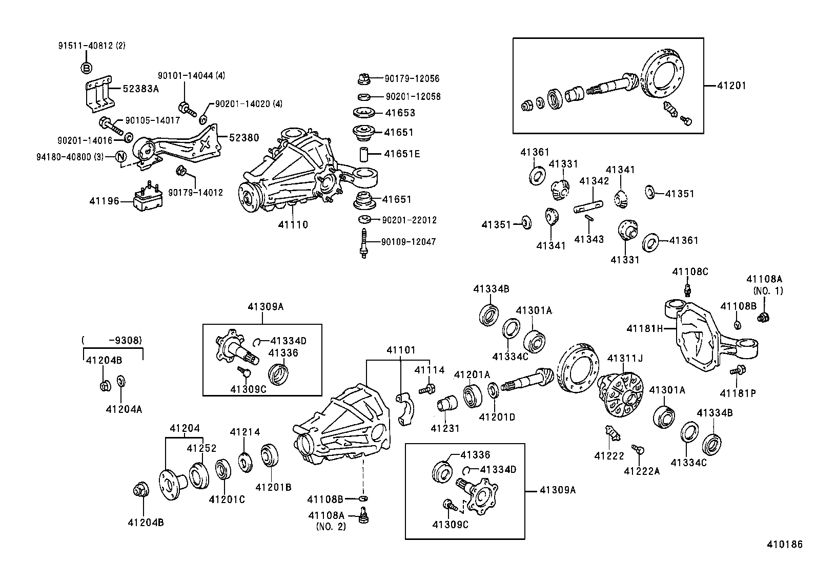 04412-30060 GASKET KIT, REAR DIFFERENTIAL CARRIER product image