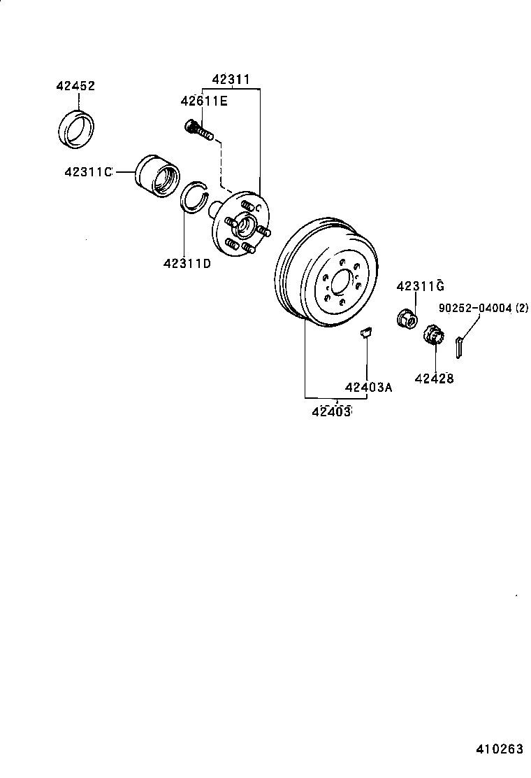 42340-26050 SHAFT ASSY, REAR DRIVE, RH product image