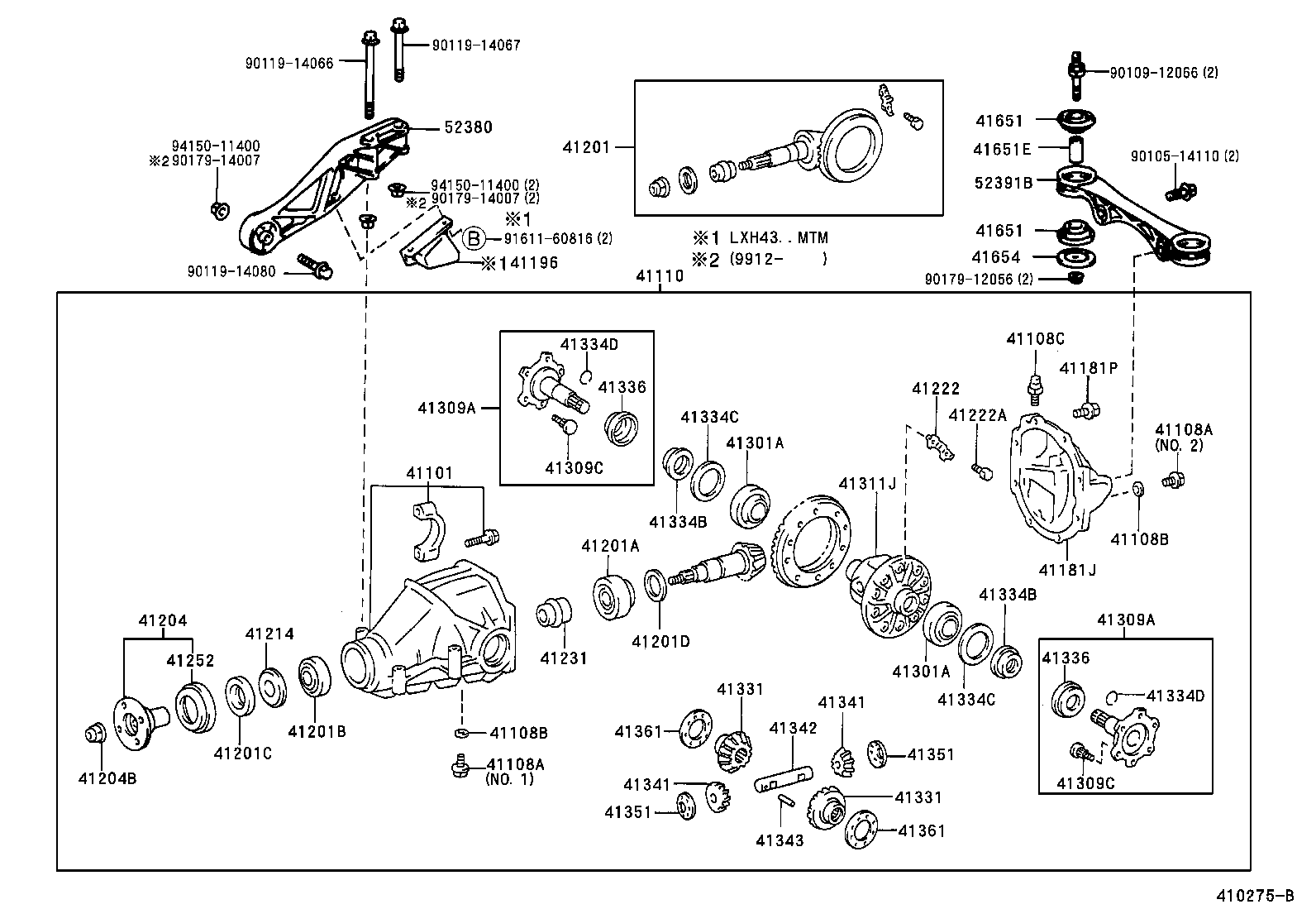 41110-26630 CARRIER ASSY, DIFFERENTIAL, REAR product image
