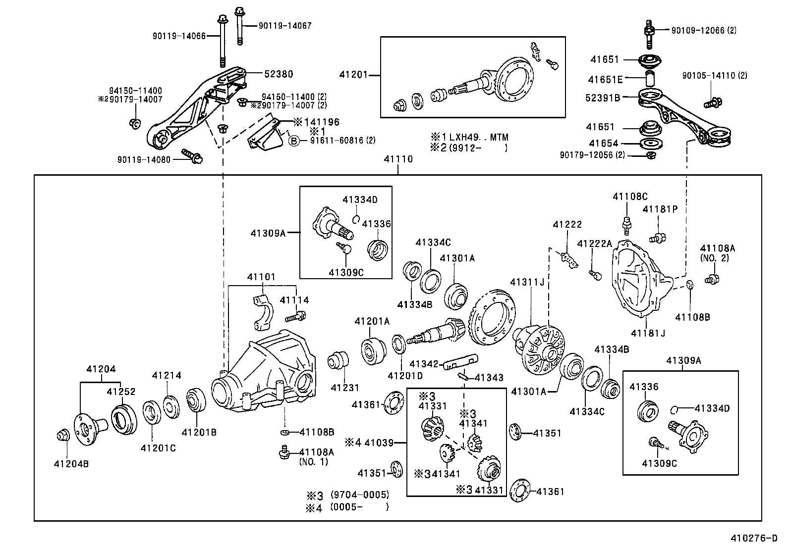 41110-26630 CARRIER ASSY, DIFFERENTIAL, REAR product image