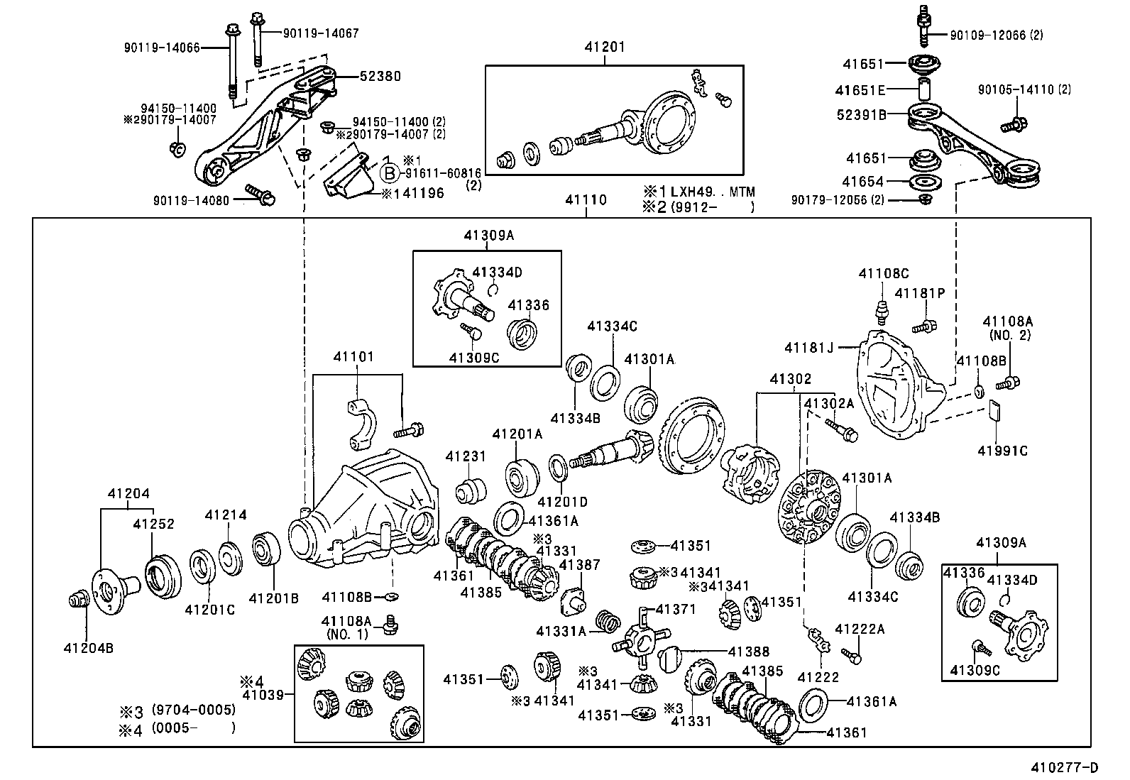 41110-26630 CARRIER ASSY, DIFFERENTIAL, REAR product image
