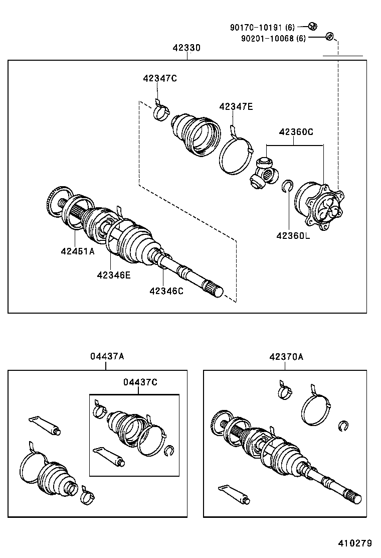 42330-26040 SHAFT ASSY, REAR DRIVE, RH product image