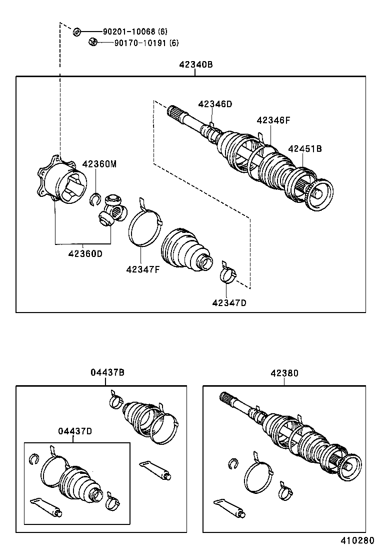 42330-26040 SHAFT ASSY, REAR DRIVE, RH product image