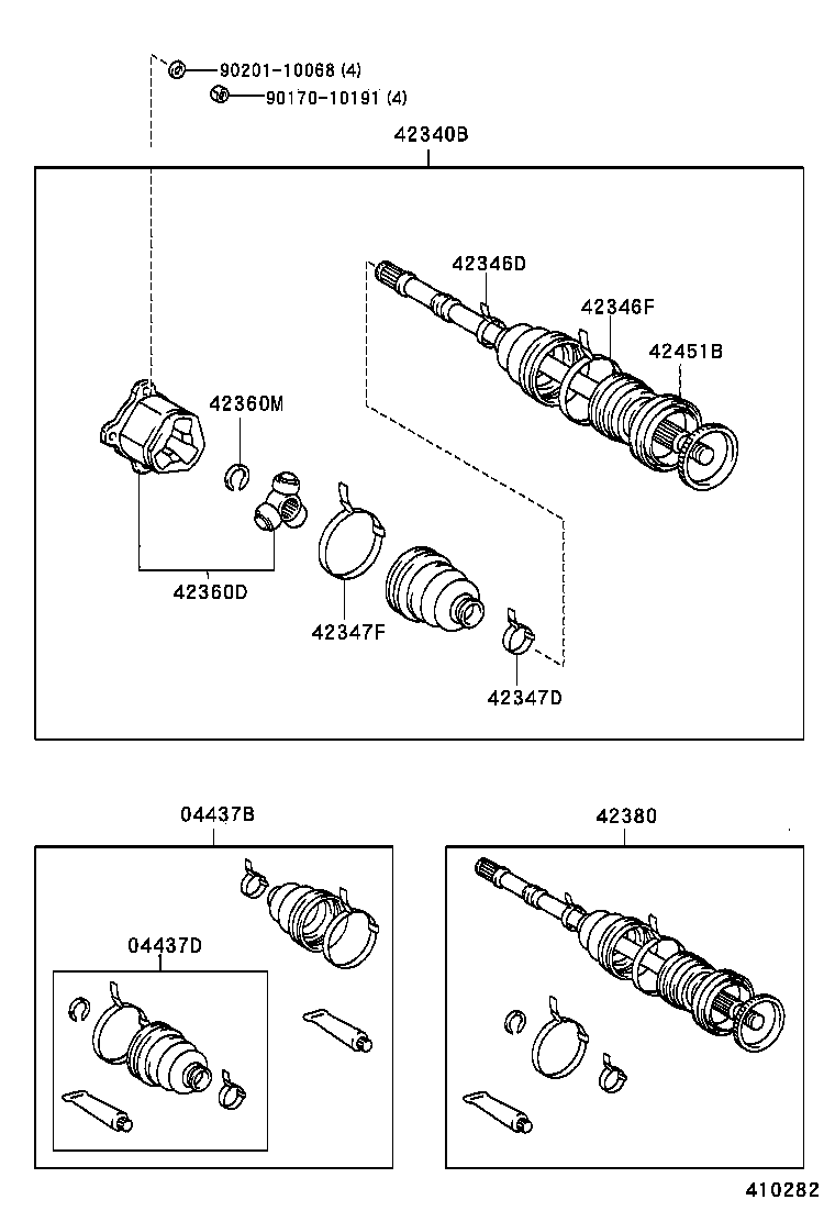 42330-26040 SHAFT ASSY, REAR DRIVE, RH product image