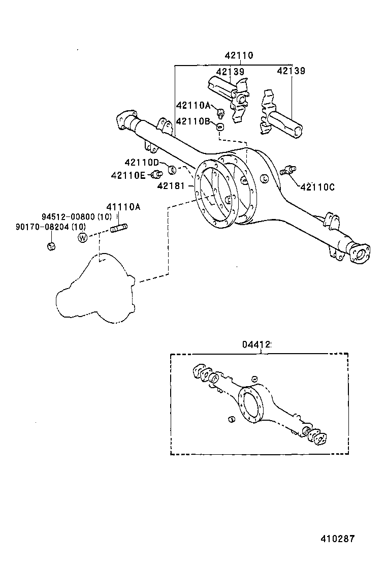 41110-28260 CARRIER ASSY, DIFFERENTIAL, REAR product image