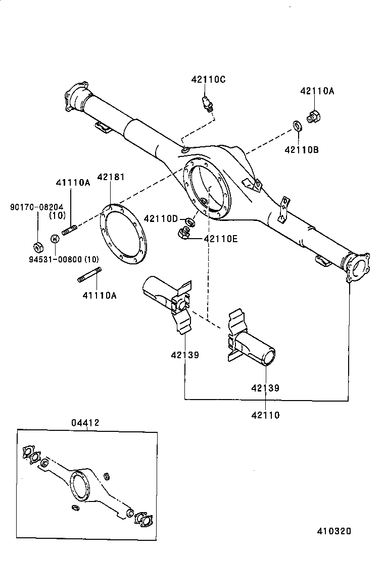 41101-12041 CARRIER SUB-ASSY, DIFFERENTIAL, REAR product image