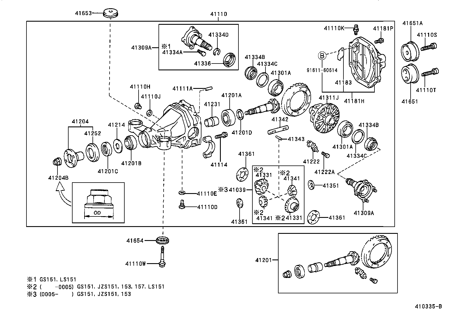 41110-3A070 CARRIER ASSY, DIFFERENTIAL, REAR product image