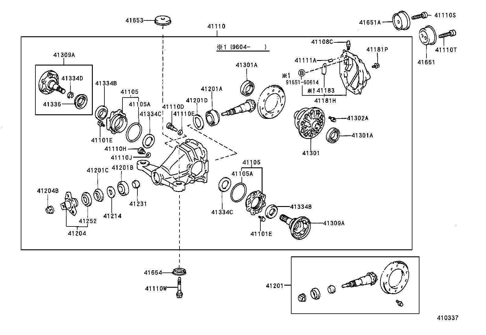 41110-3A070 CARRIER ASSY, DIFFERENTIAL, REAR product image