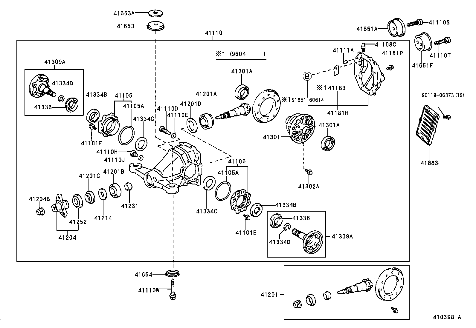41201-80058 FINAL GEAR KIT, DIFFERENTIAL, REAR product image