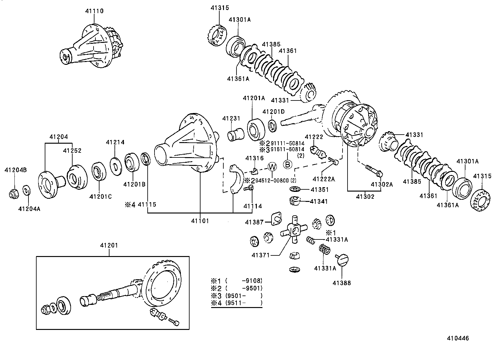 41101-60140 CARRIER SUB-ASSY, DIFFERENTIAL, REAR product image