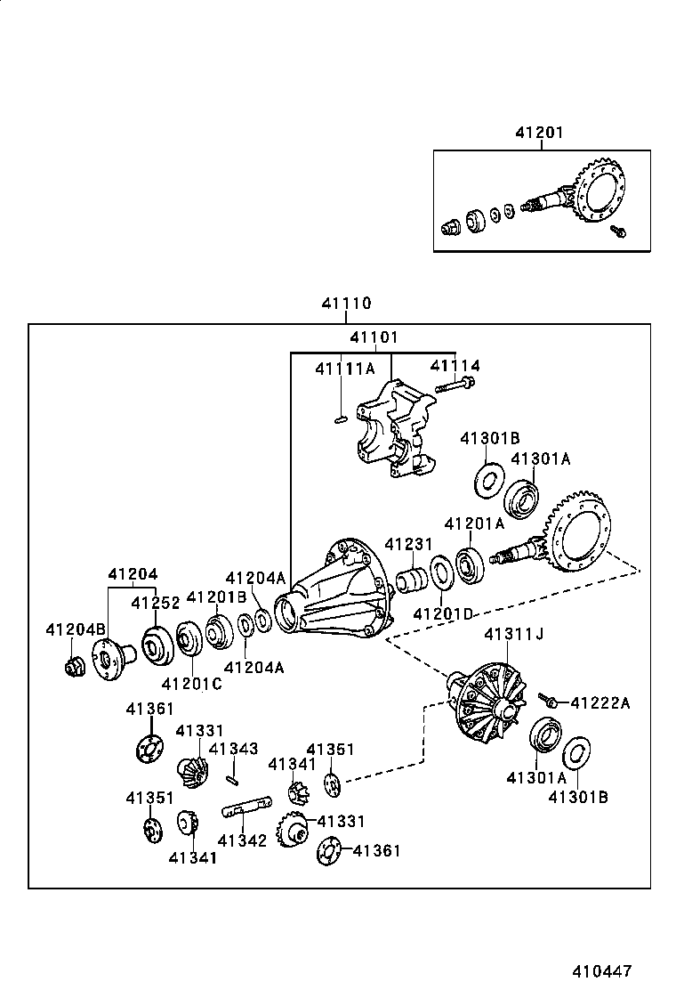 41341-34010 PINION, REAR DIFFERENTIAL product image
