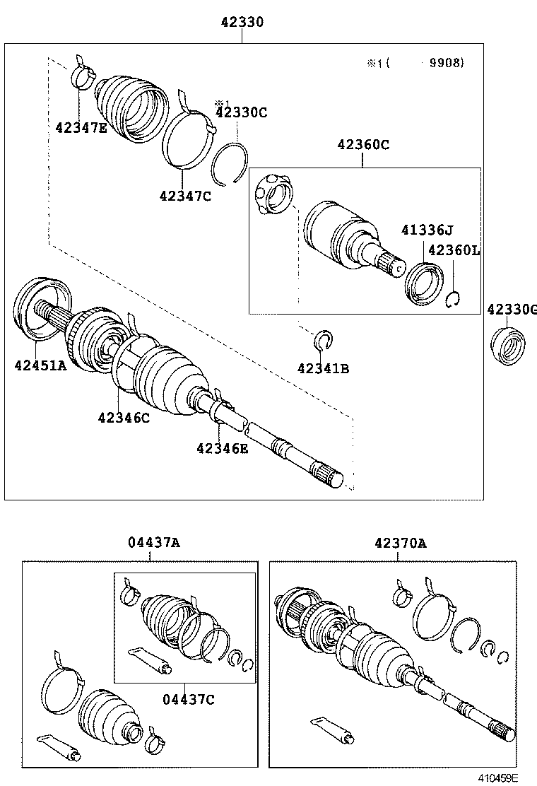 42330-33010 SHAFT ASSY, REAR DRIVE, RH product image