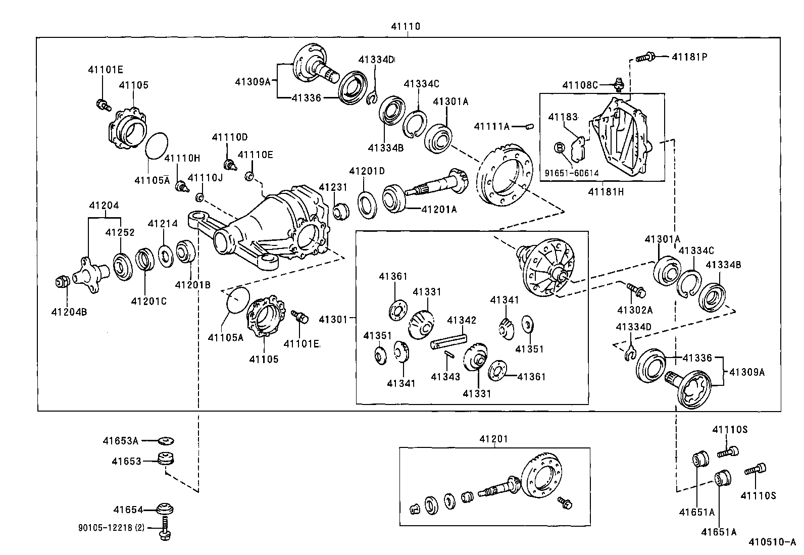 41111-50040 CARRIER, REAR DIFFERENTIAL product image