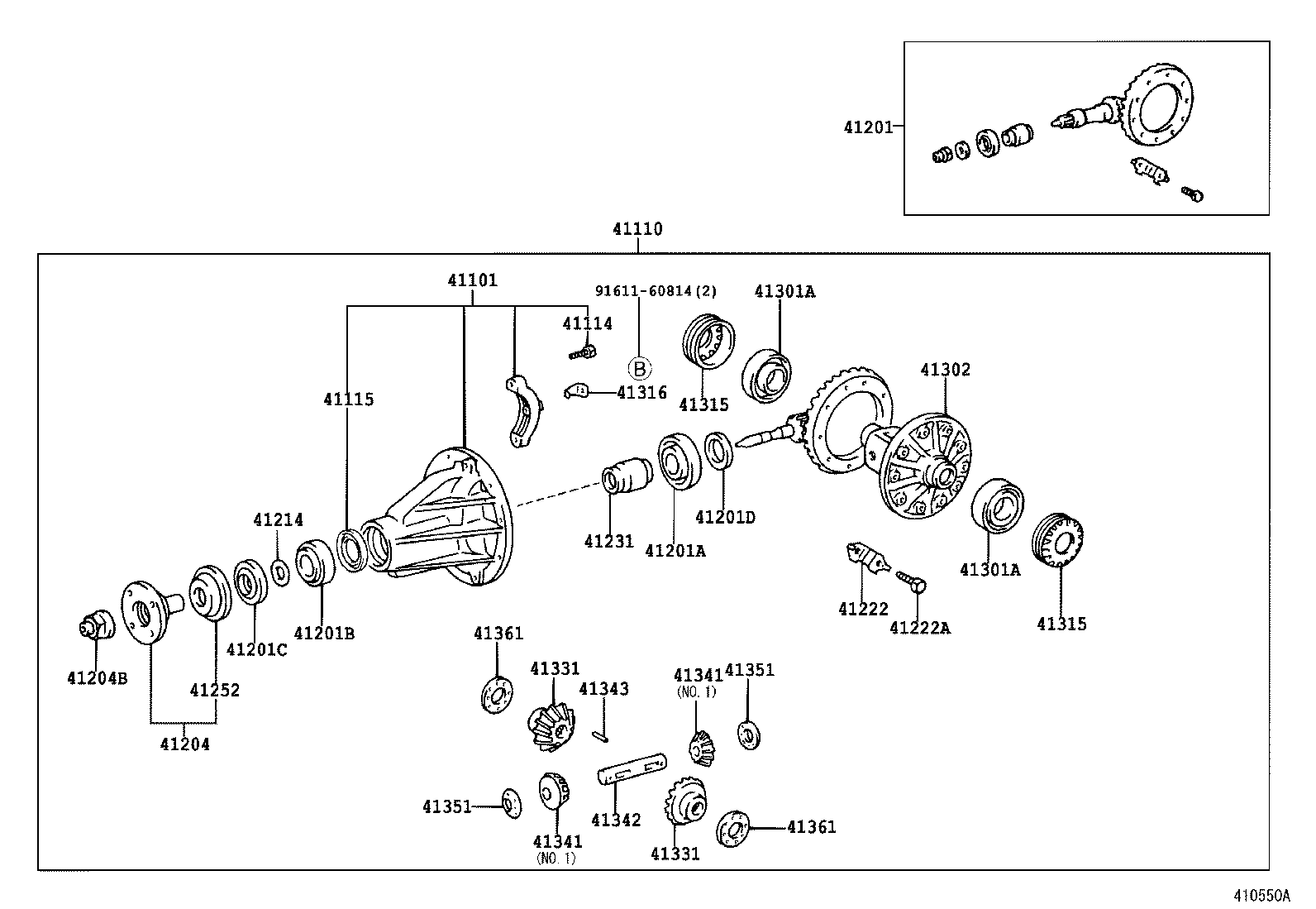 41039-34070 GEAR KIT, DIFFERENTIAL, REAR product image