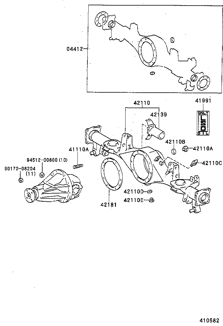 04412-35181 GASKET KIT, REAR DIFFERENTIAL CARRIER product image