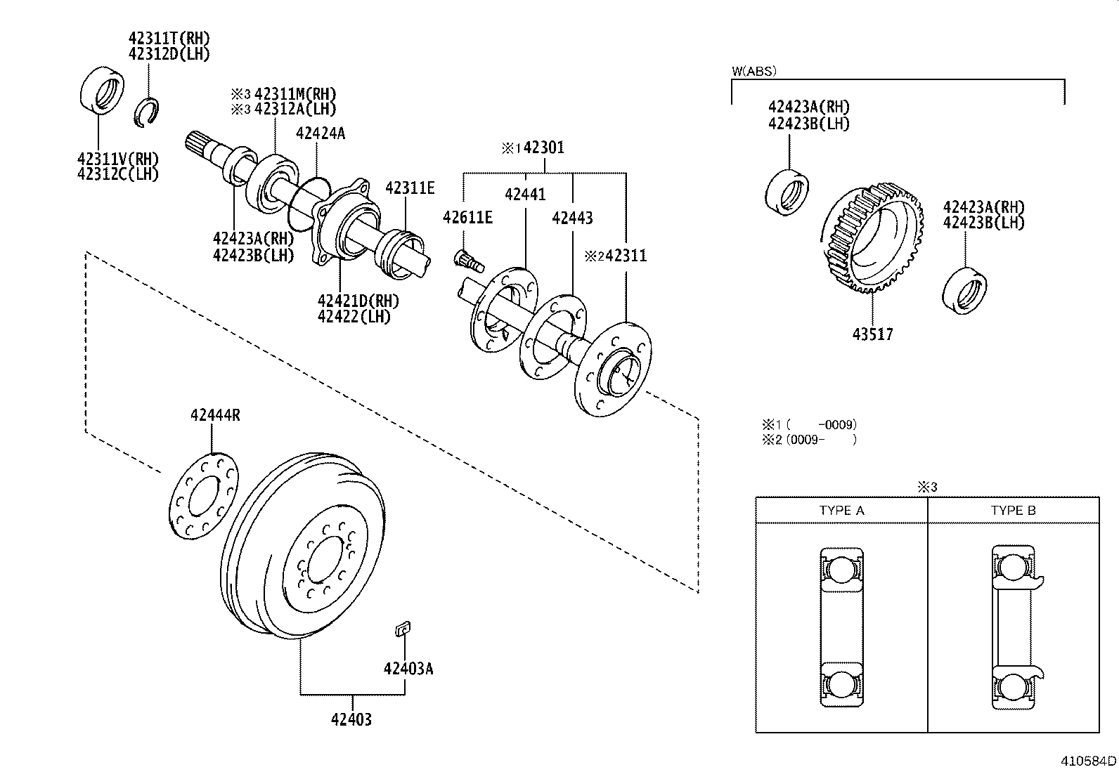 42311-35420 SHAFT, REAR AXLE product image