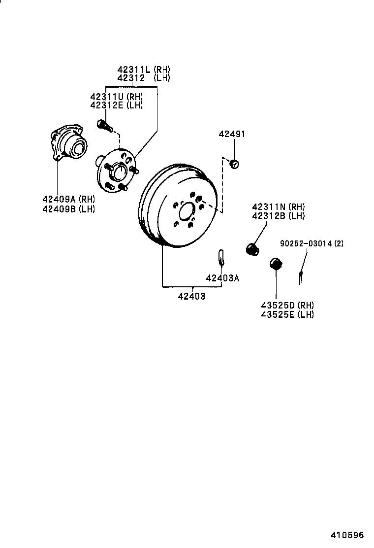 42303-42020 FLANGE SUB-ASSY, REAR AXLE product image
