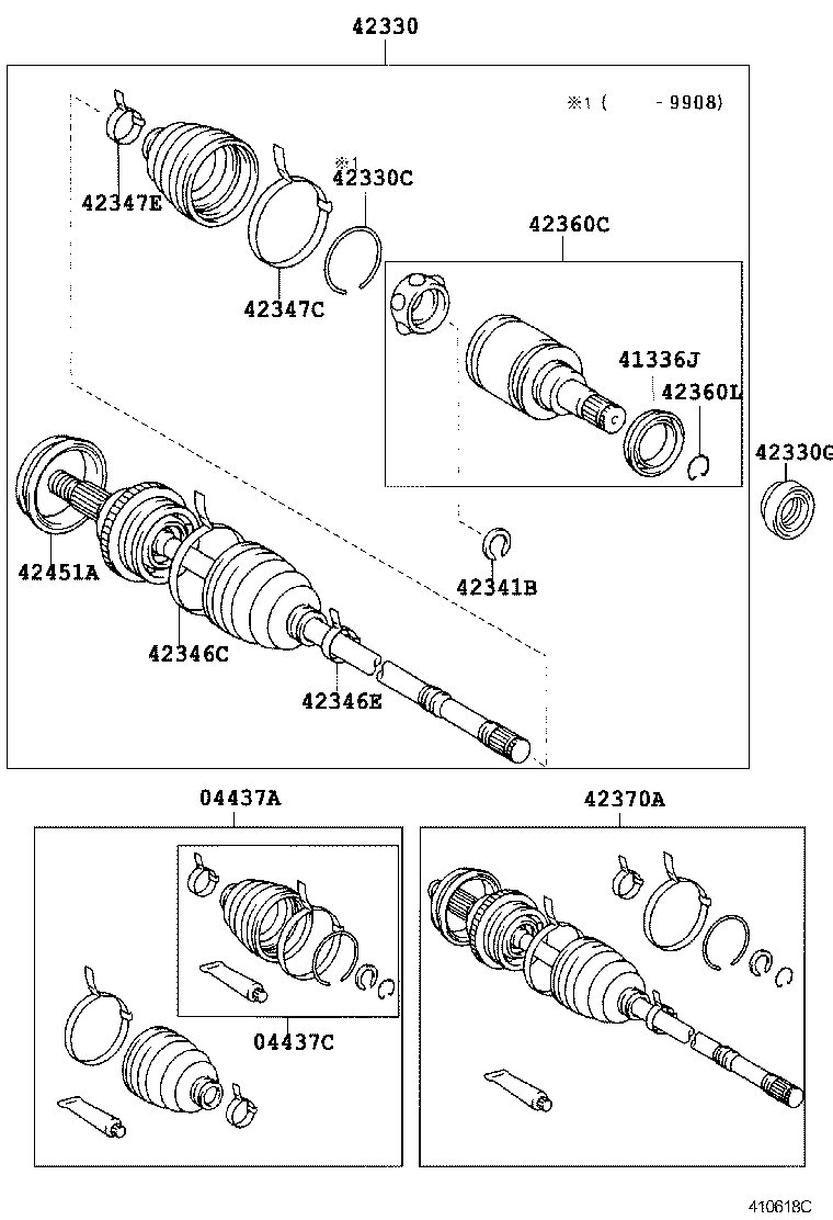 42340-21010 SHAFT ASSY, REAR DRIVE, LH product image