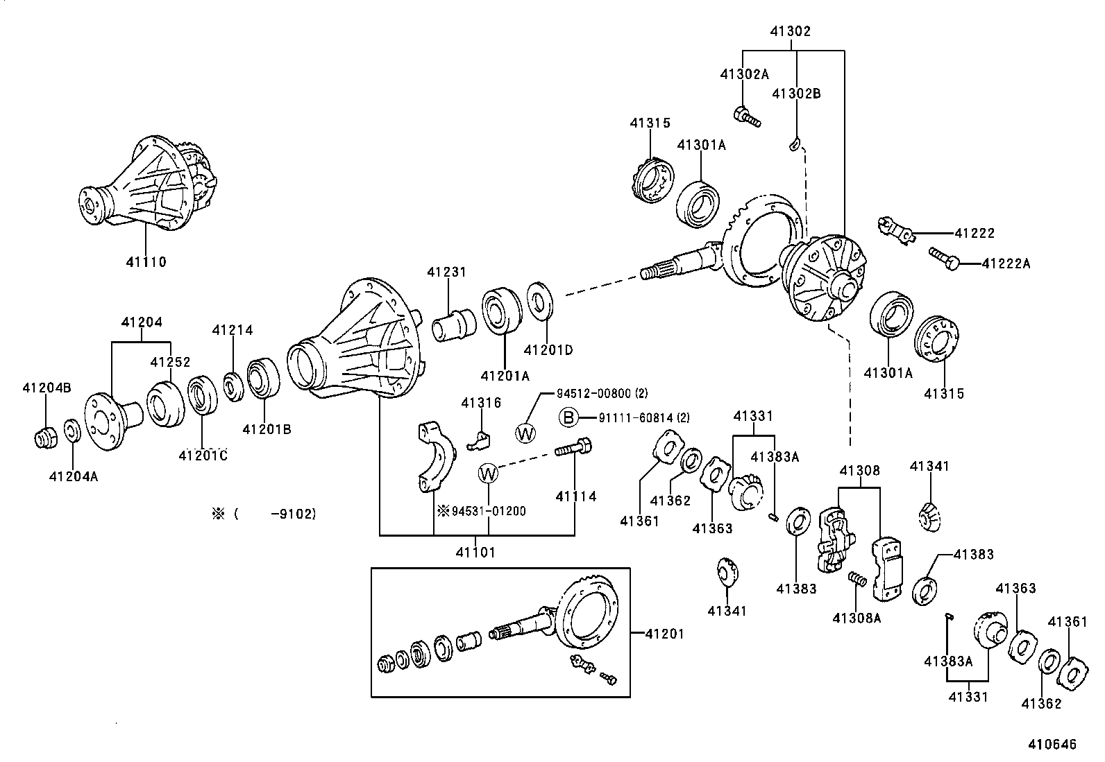 04412-27020 GASKET KIT, REAR DIFFERENTIAL CARRIER product image