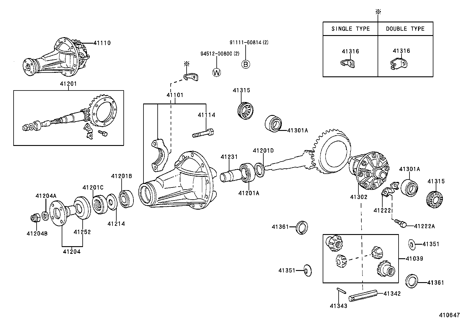 04412-27020 GASKET KIT, REAR DIFFERENTIAL CARRIER product image