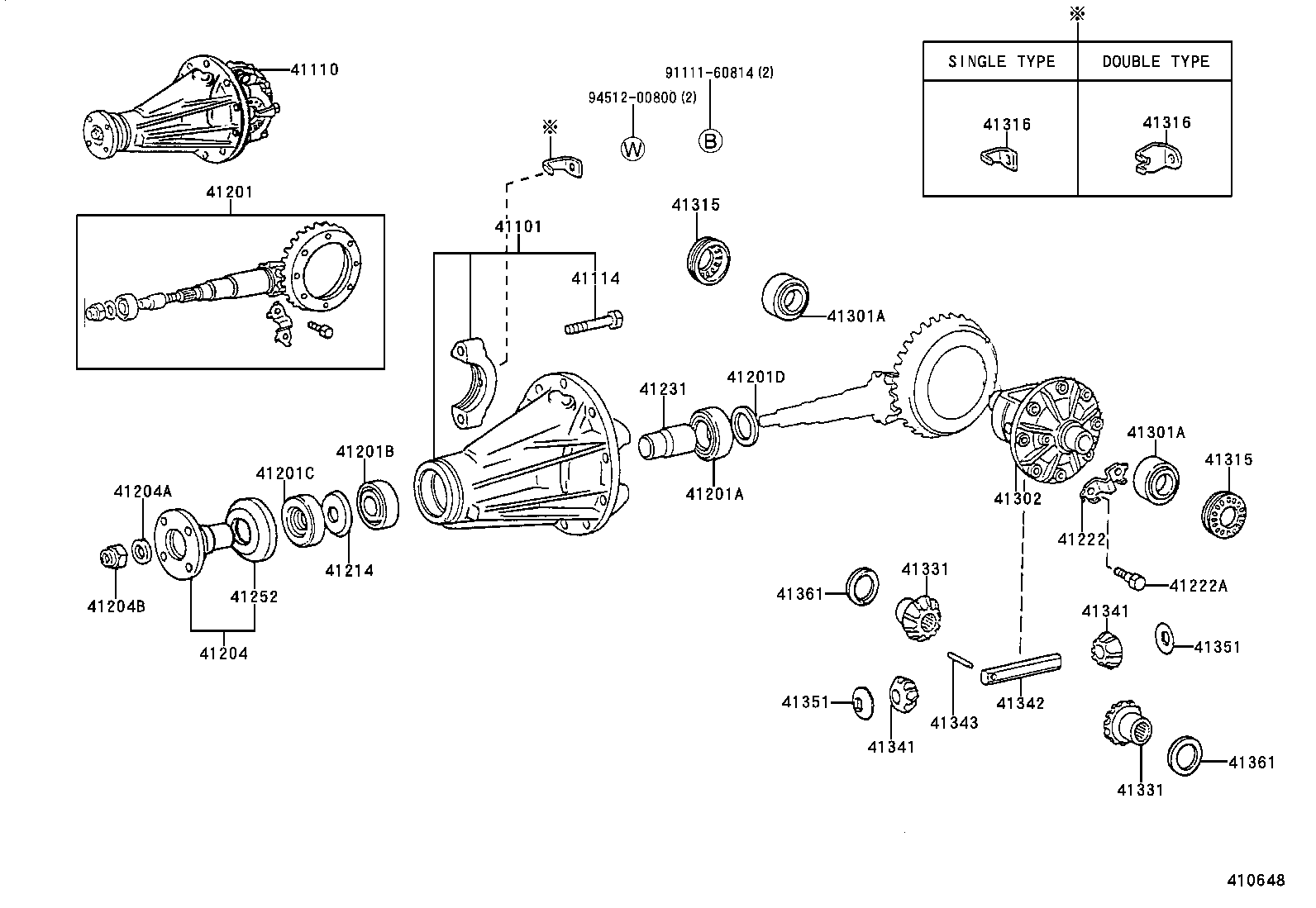 04412-27020 GASKET KIT, REAR DIFFERENTIAL CARRIER product image