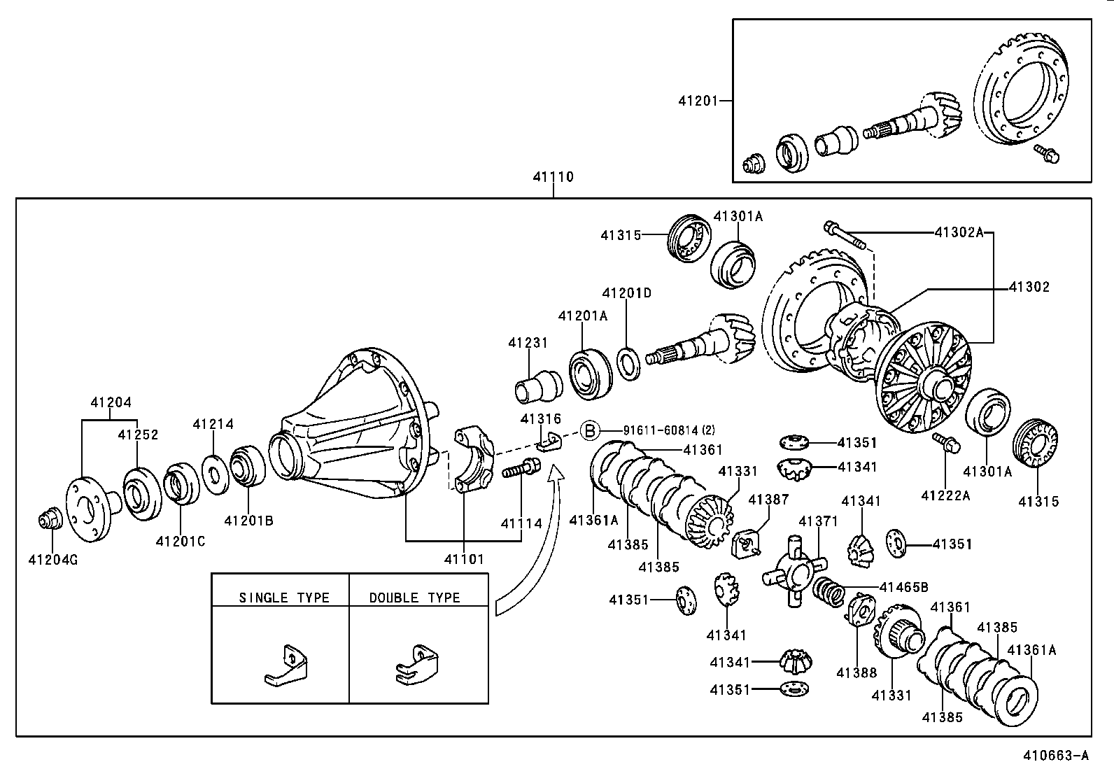 41201-80203 FINAL GEAR KIT, DIFFERENTIAL, REAR product image