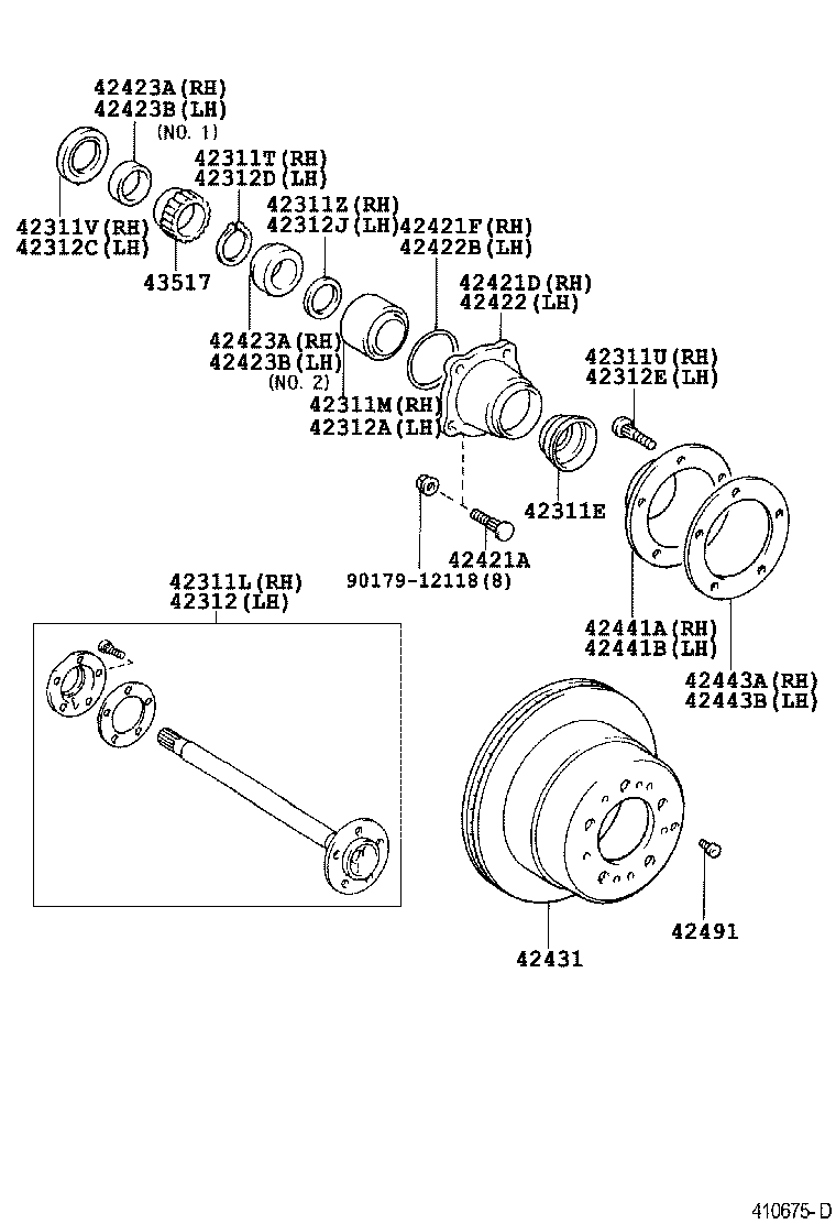 42431-60221 DISC, REAR product image