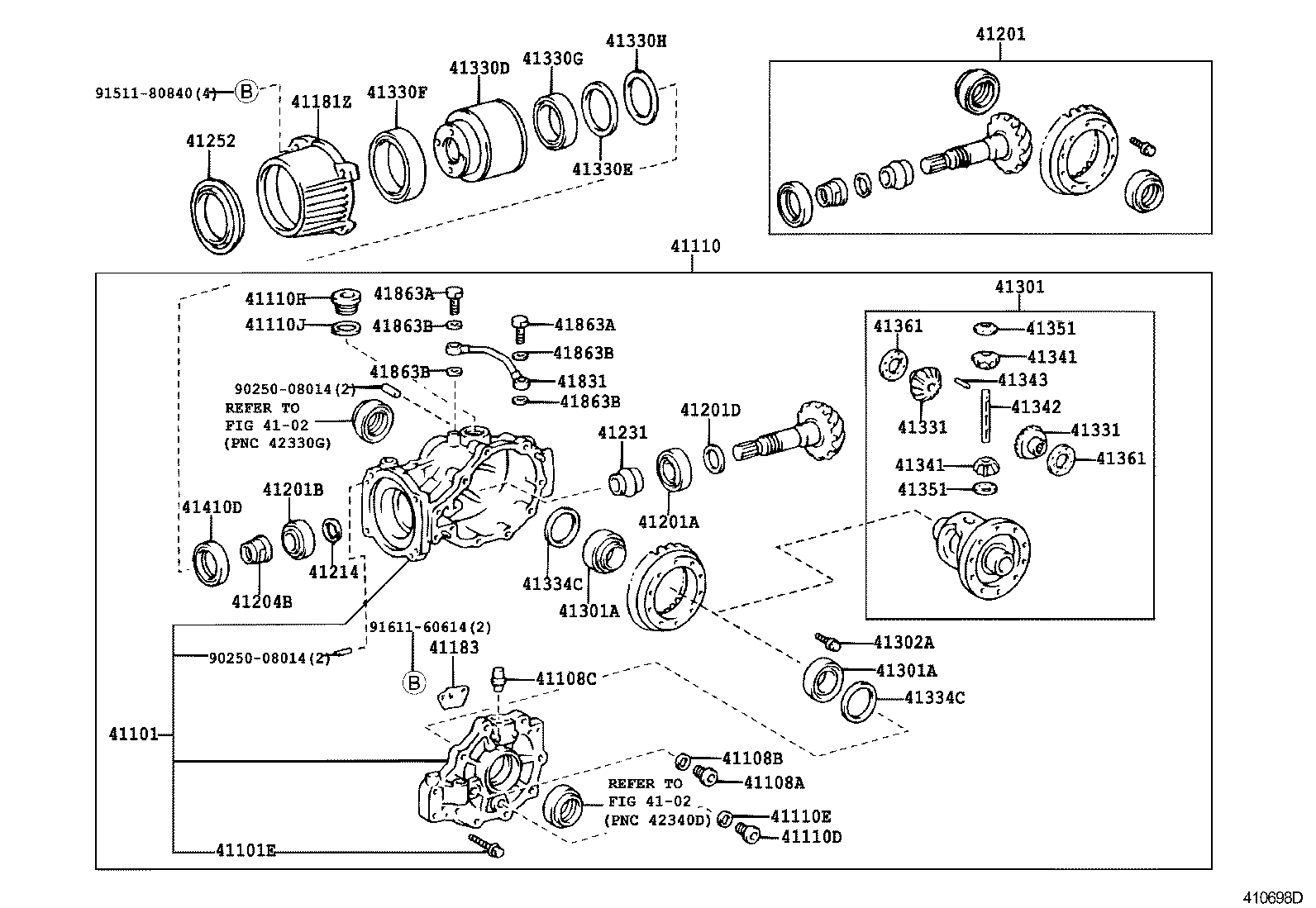 41301-33030 CASE SUB-ASSY, REAR DIFFERENTIAL product image