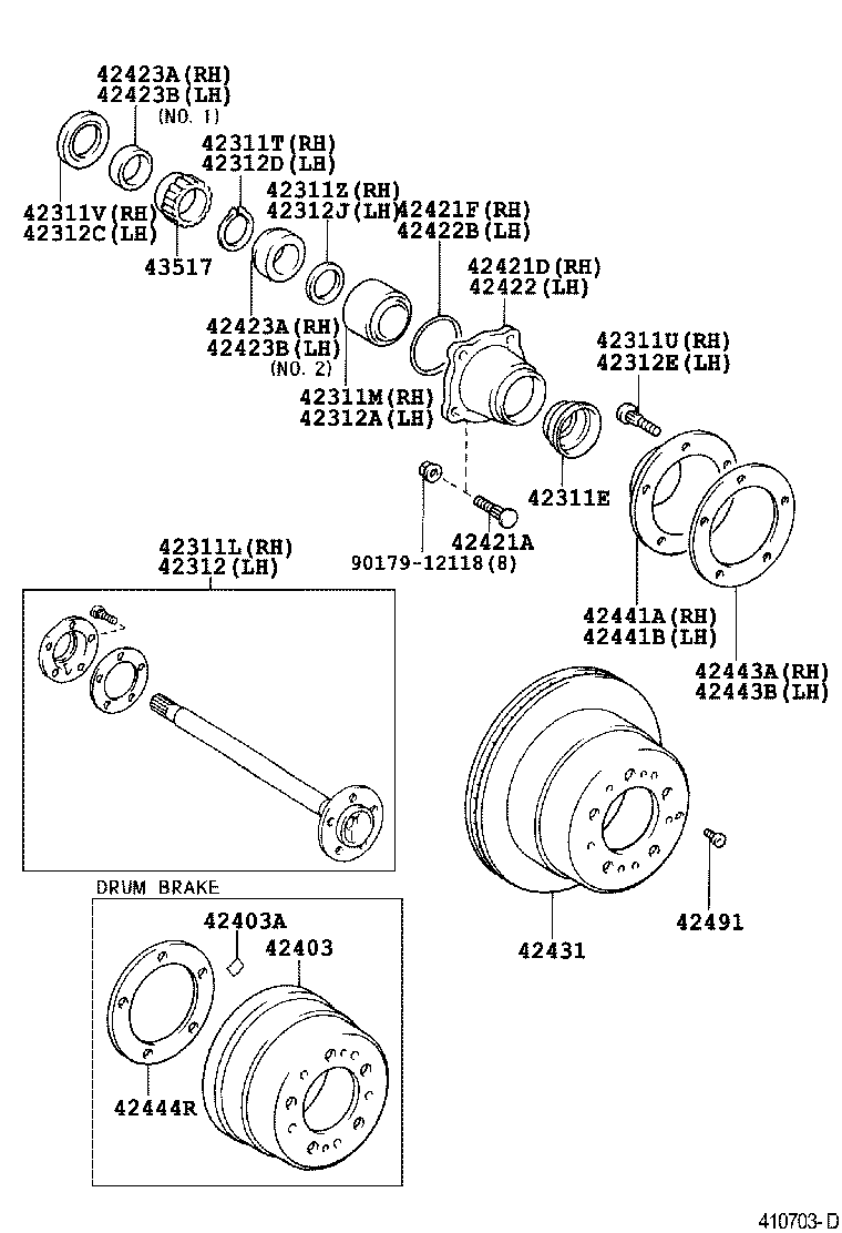 42444-60030 GASKET, BRAKE DRUM (FOR REAR AXLE) product image