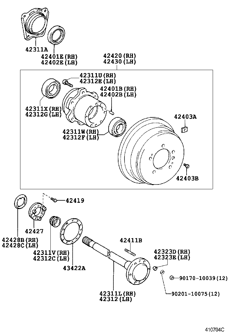 42444-60030 GASKET, BRAKE DRUM (FOR REAR AXLE) product image