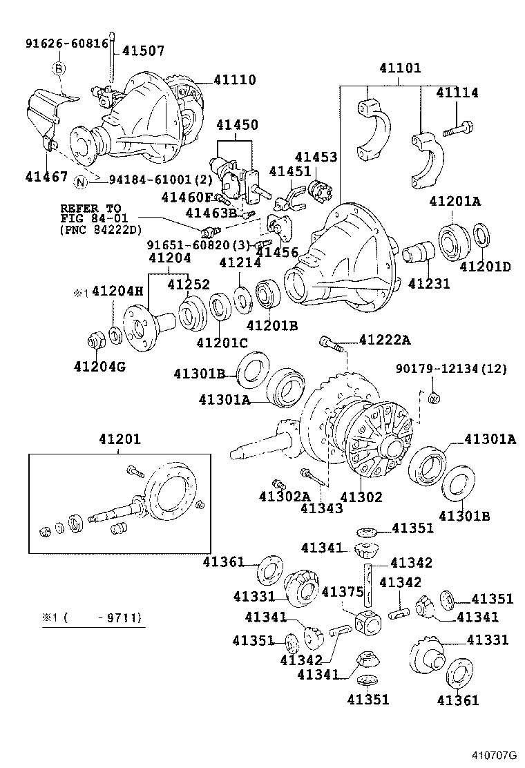 41101-60120 CARRIER SUB-ASSY, DIFFERENTIAL, REAR product image