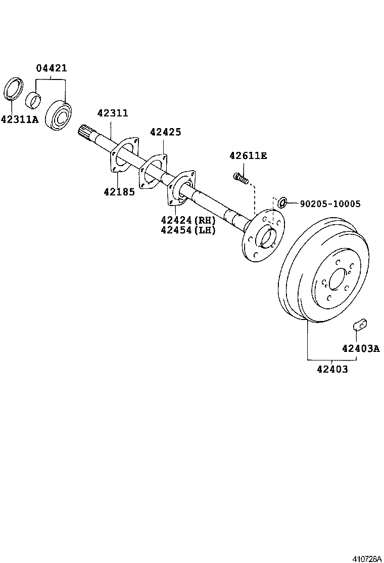 42431-30210 DISC, REAR product image
