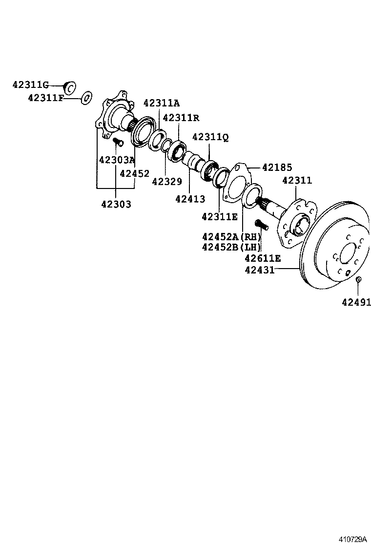 42431-30210 DISC, REAR product image