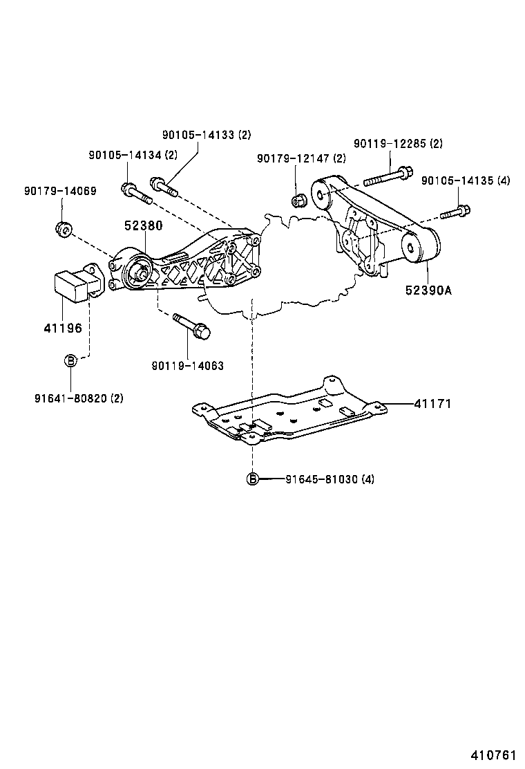 41110-44021 CARRIER ASSY, DIFFERENTIAL, REAR product image