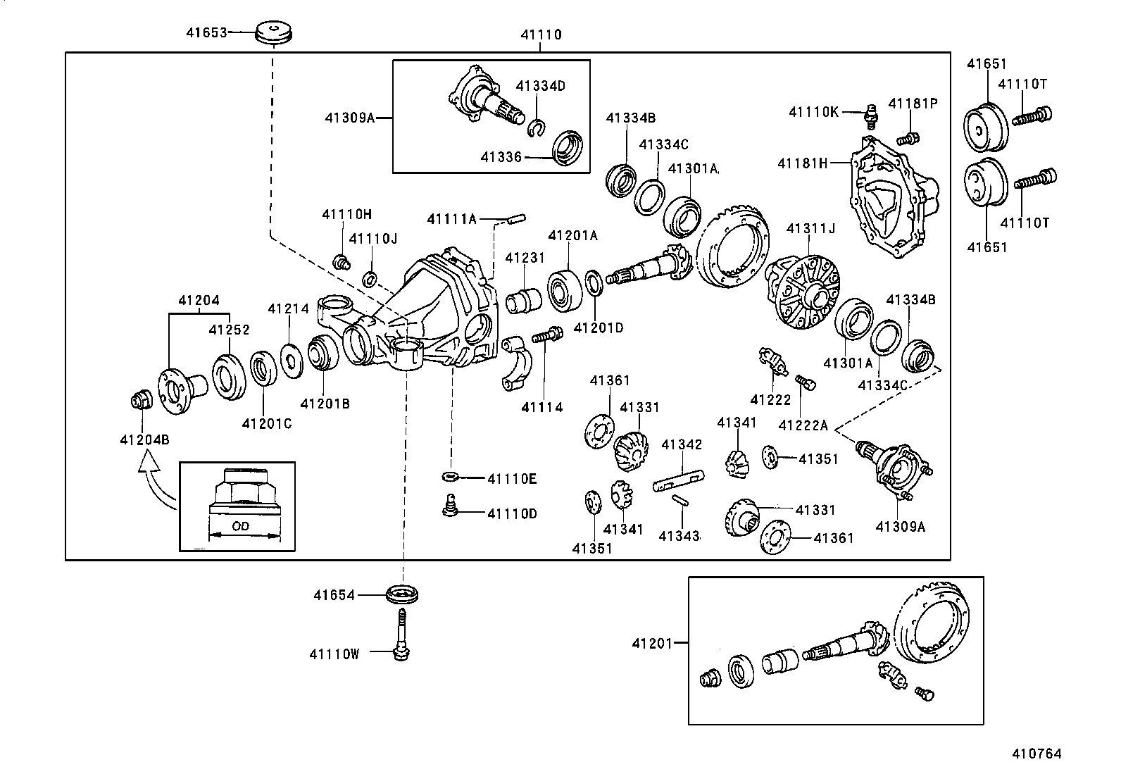 41110-3A143 CARRIER ASSY, DIFFERENTIAL, REAR product image