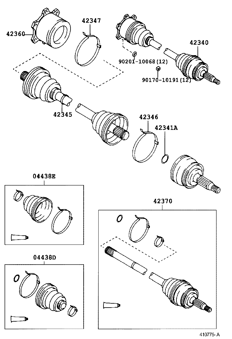 04421-21010 BEARING KIT, REAR AXLE SHAFT product image