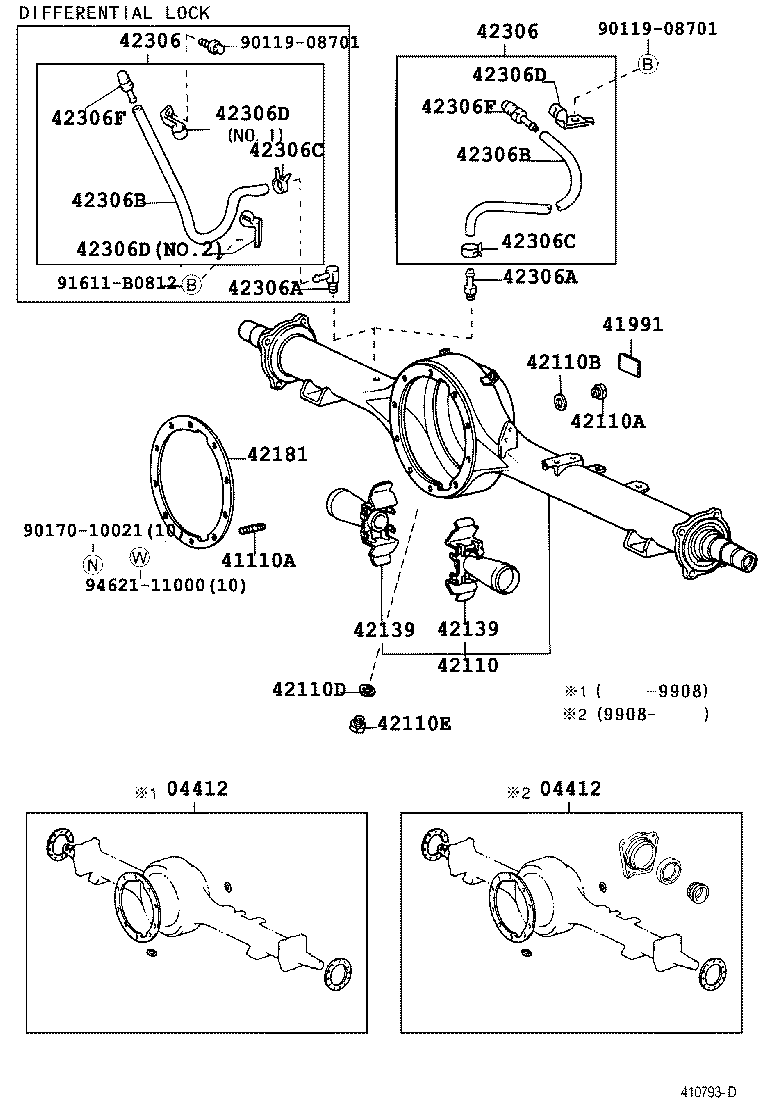 41101-60120 CARRIER SUB-ASSY, DIFFERENTIAL, REAR product image