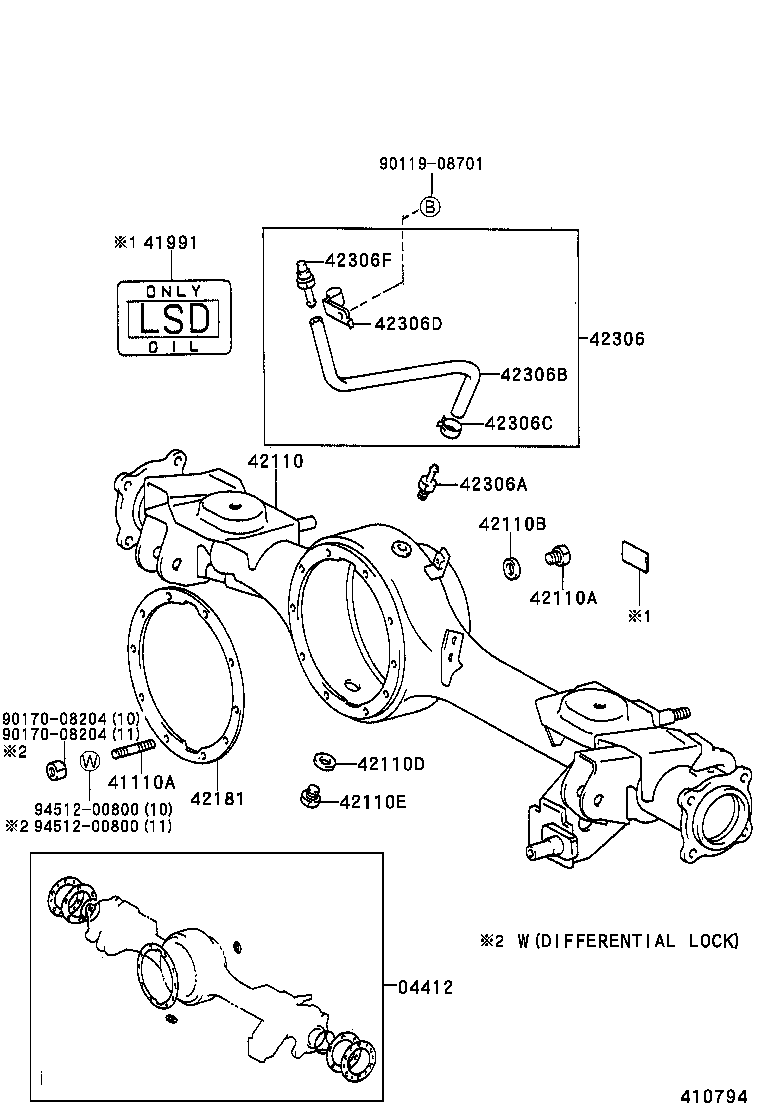 41101-60120 CARRIER SUB-ASSY, DIFFERENTIAL, REAR product image