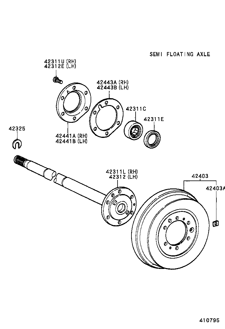 42423-60020 RETAINER, REAR AXLE BEARING, INNER product image