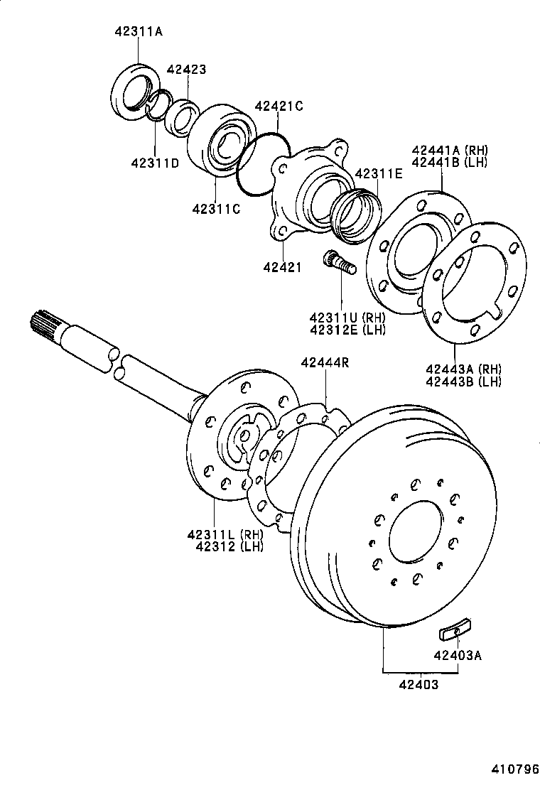 42423-60020 RETAINER, REAR AXLE BEARING, INNER product image