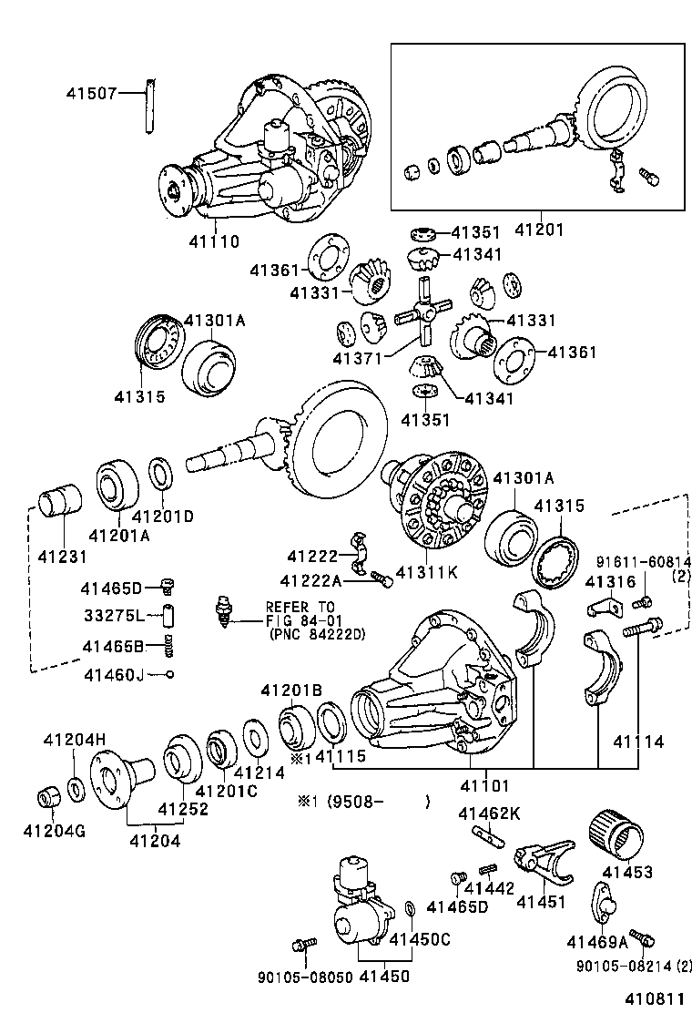 41101-60120 CARRIER SUB-ASSY, DIFFERENTIAL, REAR product image