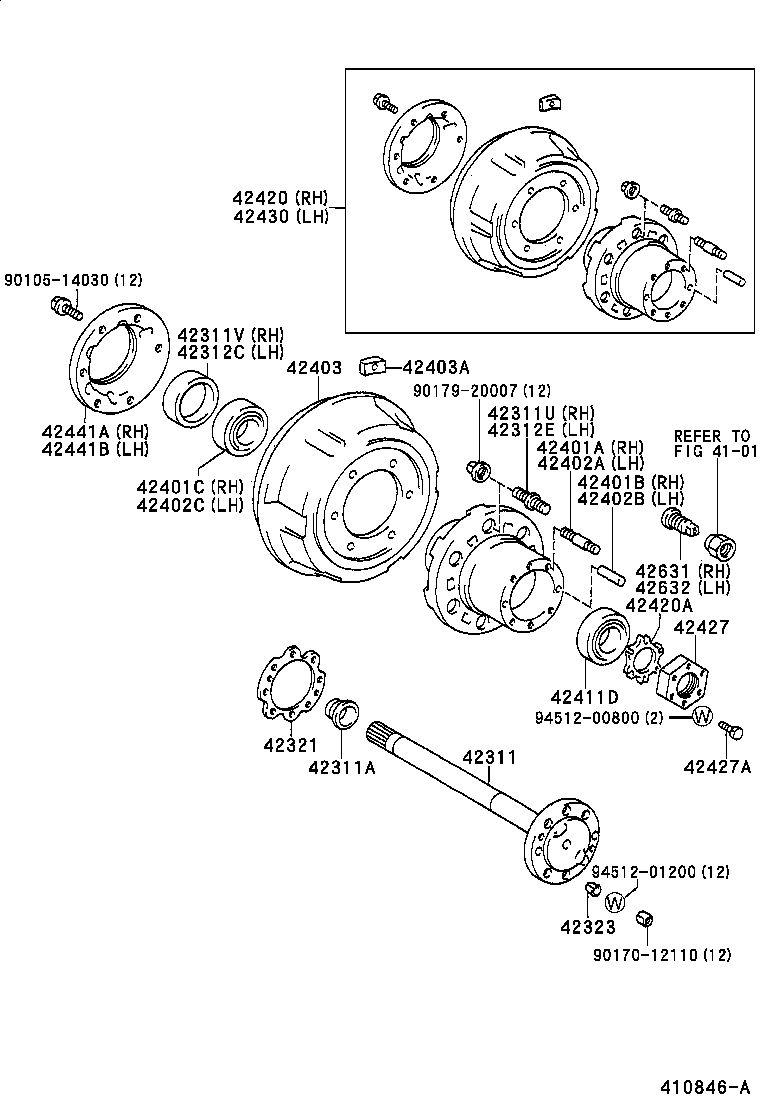 90310-41001 SEAL, OIL (FOR REAR AXLE SHAFT) product image