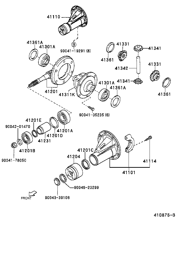 90045-64503 SHIM(FOR REAR DIFFERENTIAL SIDE GEAR THRUST) product image