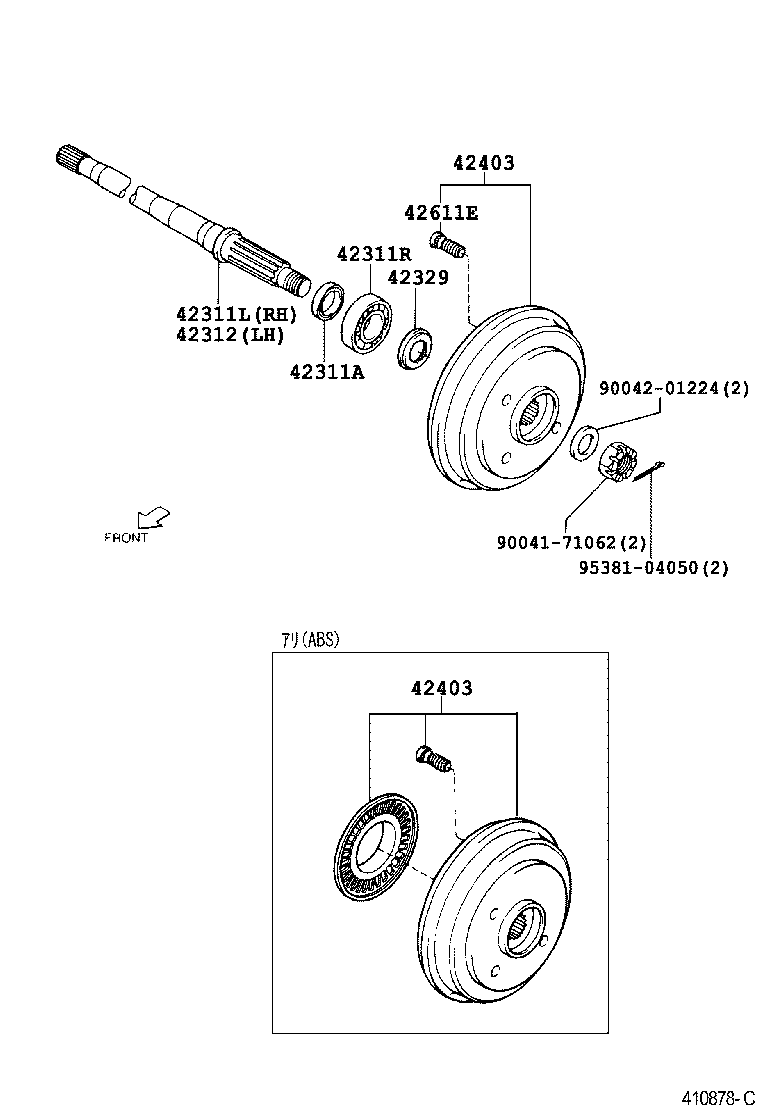 90043-11312 SEAL, OIL (FOR REAR AXLE SHAFT) product image