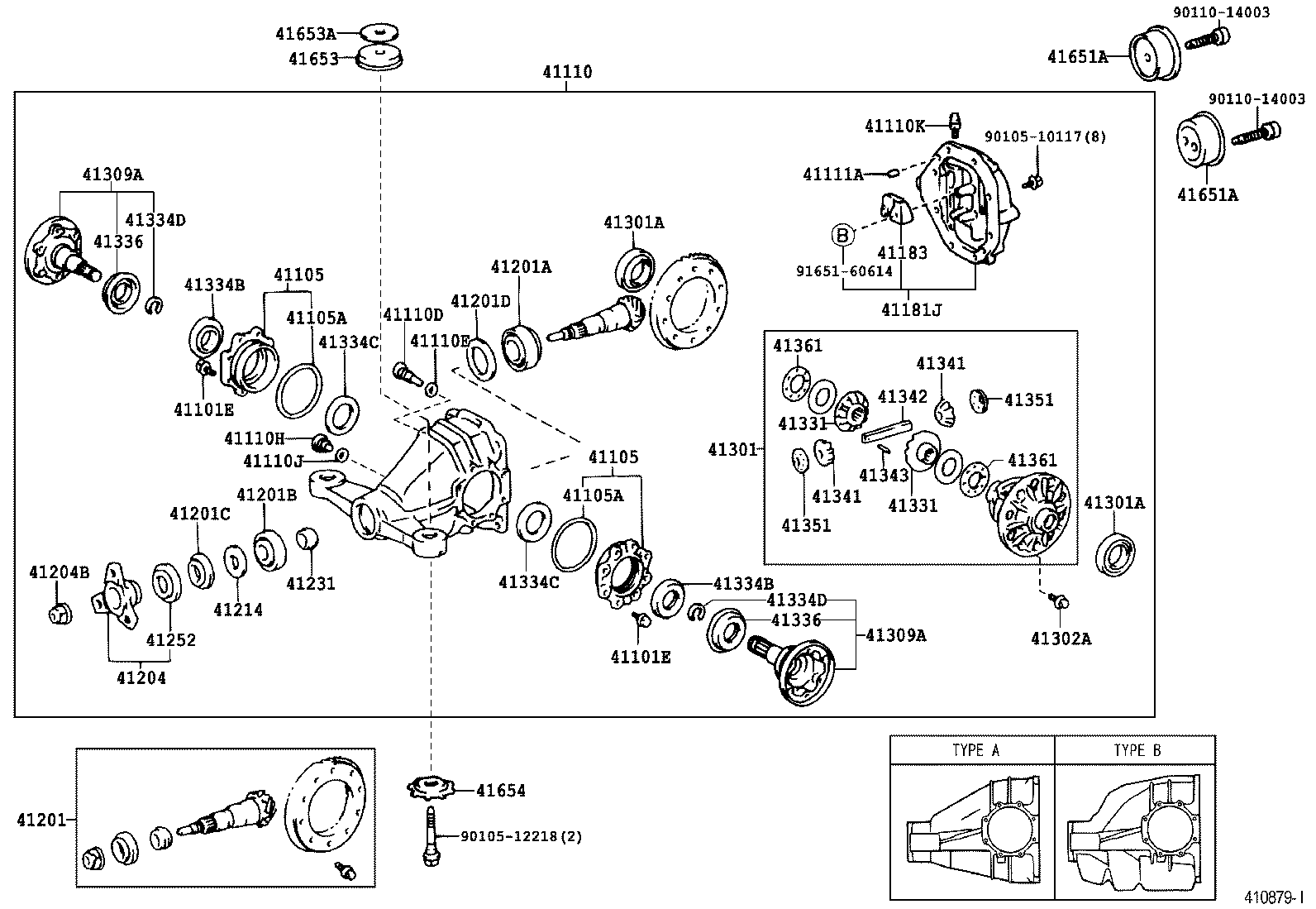 41108-50010 COVER, REAR DIFFERENTIAL CARRIER product image