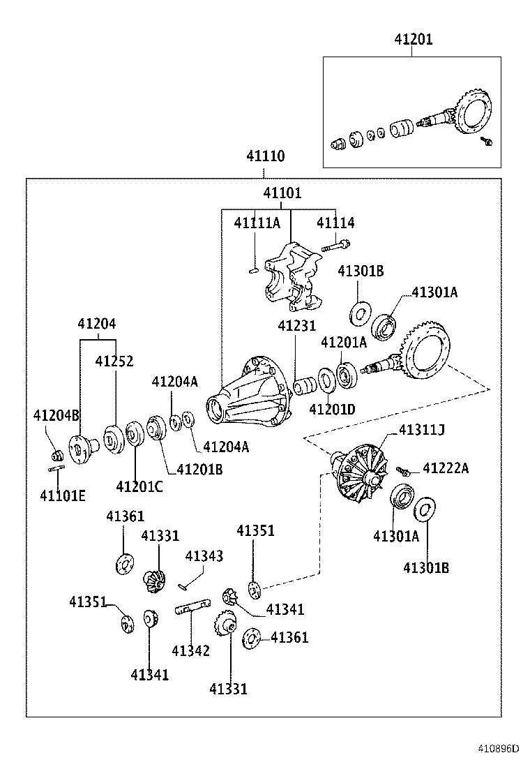 04412-34030 GASKET KIT, REAR DIFFERENTIAL CARRIER product image