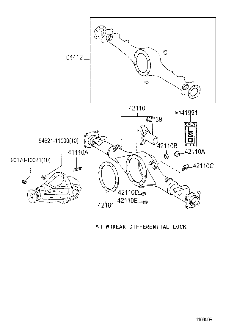 04412-34030 GASKET KIT, REAR DIFFERENTIAL CARRIER product image