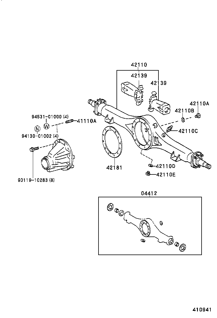 41201-80150 FINAL GEAR KIT, DIFFERENTIAL, REAR product image